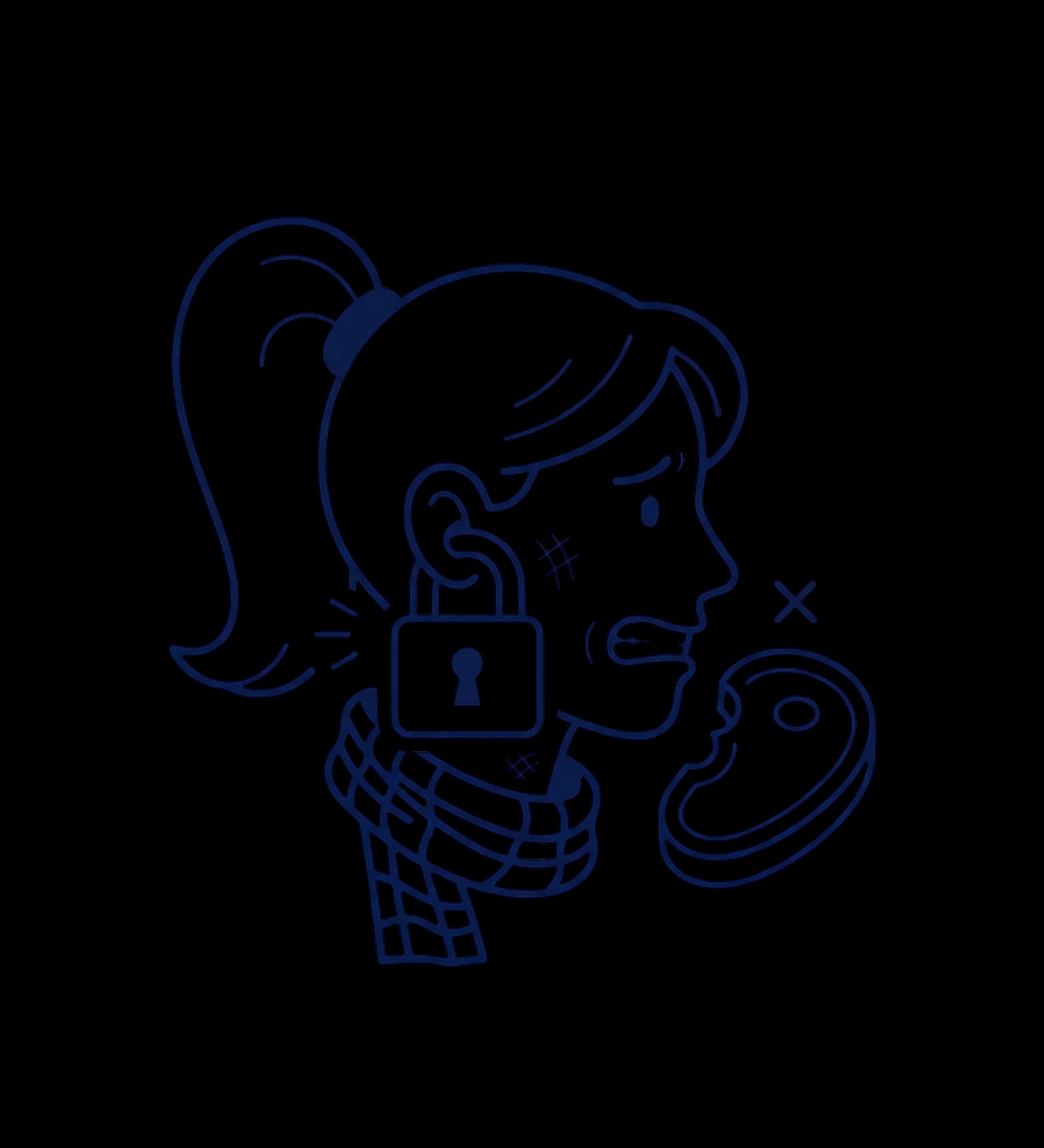 Difficulty chewing or jaw feeling "locked"